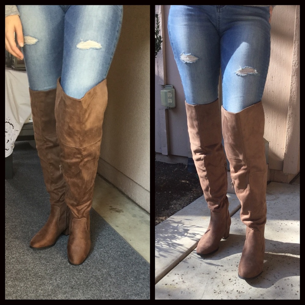 CLEARANCE-FIRM‼️Faux Suede Over Knee Boot - Picture 8 of 8